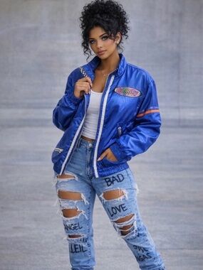 💙🧡 SUPER RARE Vintage Tommy Racing Jacket 🧡💙